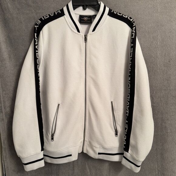 Harley Davidson Women's Sleeve Logo Active Causal Jacket  2XL - White 96486-21VW - Picture 1 of 10